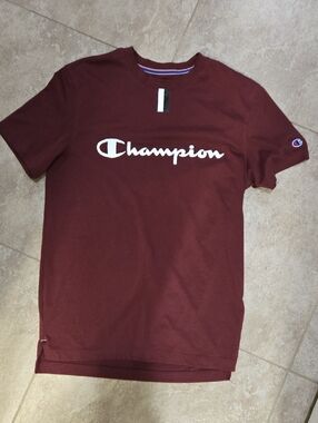 Champion Maroon Short-Sleeve Logo Tee